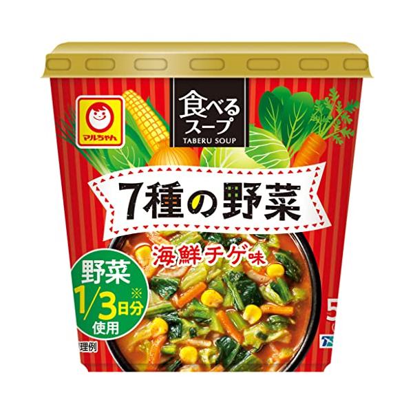 他サイト： マルちゃん 食べるスープ 7種の野菜 海鮮チゲ味 15g×6個の商品画像