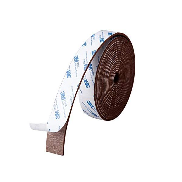 他サイト： コモライフ 床キズ防止テープ 5m 防キズ フローリング キズ防止 椅子脚 イス いす テーブル 保護 簡単カット可能 ブラウン ドア 壁 防音の商品画像