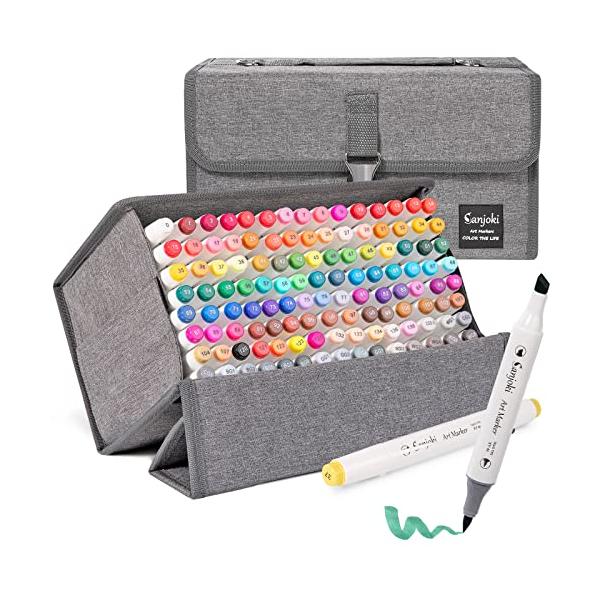 太字マルチカラー/120本/-・Size:120本・「120本筆タイプ」バージョン2022、2種類のペン先、高品質な染料インクを採用しています。発色が鮮やかで細かく描くことができ、定着性が強く、変色や退色も少ないです。普通の紙だけではなく、...