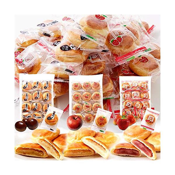 他サイト： 天然生活 プチパイ 3種 36個（各12個×3種） お徳用 りんご いちご 甘栗 どっさり 個包装 まんじゅう おやつ イベント 景品 子供会の商品画像