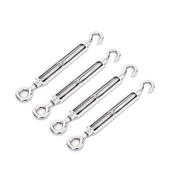 他サイト： AILENLAN ターンバックル ステンレス ワイヤーバックル フック Turnbuckle 貼り具合調整 ワイヤーロープ 固定 SUS304の商品画像