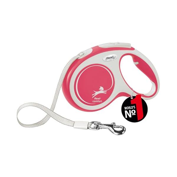 フレキシ (flexi) ニューコンフォート テープ M(25kg未満) 5m レッド 犬用リード