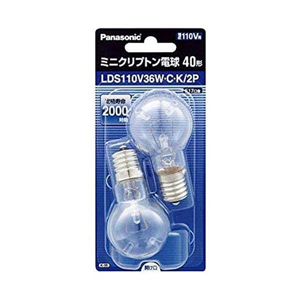 パナソニック ミニクリプトン電球 110V 40W形(36W) E17口金 35mm