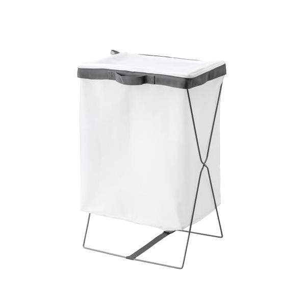 1_洗えるバスケットタイプナチュラルホワイト・グレー/(約)横36cm×縦28cm×高57cm/058141・Style:1_洗えるバスケットタイプ・パッケージ個数:1・特徴1:洗濯カゴ（ランドリーバスケット）として使える洗濯ネット・特徴2...