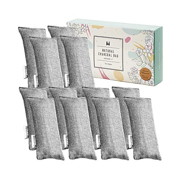 他サイト： ハナマル良品 靴 消臭 除湿 竹炭 消臭剤 下駄箱消臭 繰り返し使える 【お掃除・収納のプロが推薦】 (12 グレー)の商品画像