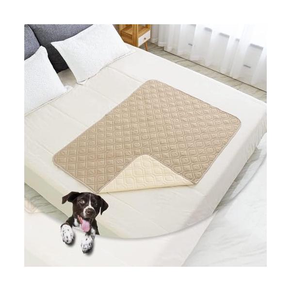 ダークカーキ＆ライトカーキ/60*80CM/BOOMAGU-SXG01・Color:ダークカーキ＆ライトカーキSize:60*80CM・? 完全防水この防水シーツは5層の高密度複合材料で作られており、二重の防水保護が可能です。ペットが防水シ...