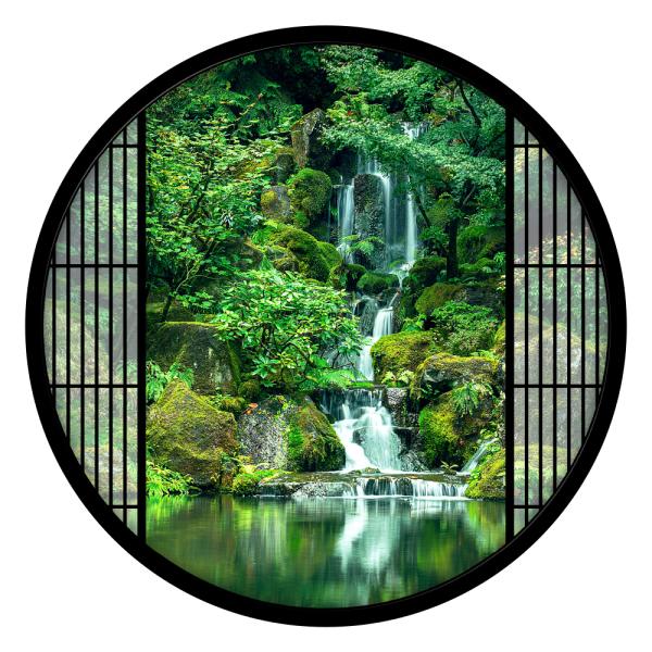 水墨画 滝と森林 木製フレーム付き 水墨画 滝と森林 木製フレーム付き 水墨画・滝を描く 改訂新版