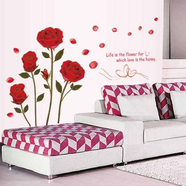 ウォールステッカー 薔薇の花 バラ フラワー ローズ 壁紙 シール 北欧 かわいい おしゃれ Wls Ay6005 Lucca 通販 Yahoo ショッピング