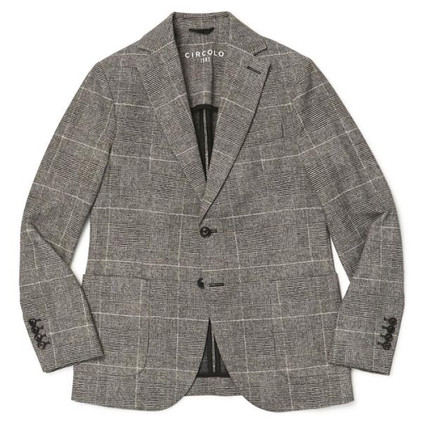 CIRCOLO チルコロ ジャージジャケット グレンチェック ストレッチ XL viajero-chocolat_circolo-z