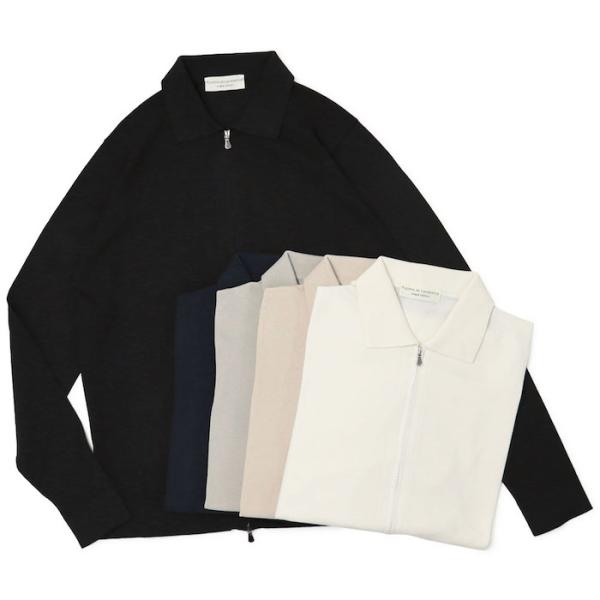 フィリッポ デ ローレンティス /シャツ襟 ZIP UP ニット カーディガン フィリッポ デ ローレンティス / FILIPPO DE LAURENTIIS