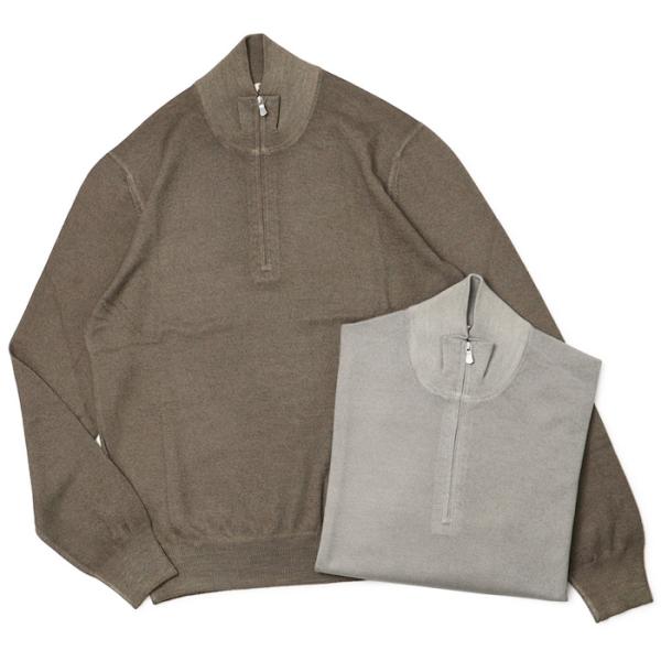 Gran sasso グランサッソ　スタンドカラーハーフZIPニット Gran Sasso（グランサッソ） グランサッソ / GRANSASSO / ハーフZIP