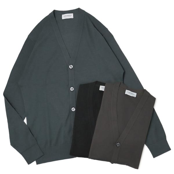 ジョンスメドレー ｜美品 30G シーアイランドコットン Vネックカーディガン JOHN SMEDLEY（ジョンスメドレー） ジョンスメドレー / JOHN SMEDLEY