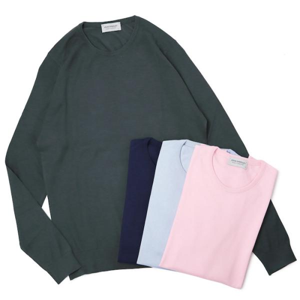ジョンスメドレー シーアイランドコットン Lクルーネック 長袖 イギリス製 JOHN SMEDLEY（ジョンスメドレー） ジョンスメドレー / JOHN SMEDLEY