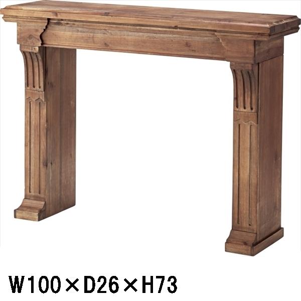 マントルピース/店舗什器 陳列什器 ディスプレー/暖炉装飾 棚 飾り棚/天然木 ウッド 杉/ライトファニチャー/W100×D26×H73cmカラー ブラウン天然木アンティーク調マントルピース飾り棚です。電気暖炉を入れても、ディスプレイの棚や...