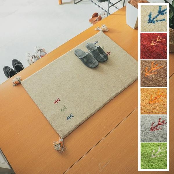 ギャベ マット 玄関マット 40 60 ウール100 手織りギャッベ 床暖 ７色 Gms Ayaka 40 60 ルーセントマートインテリア 通販 Yahoo ショッピング