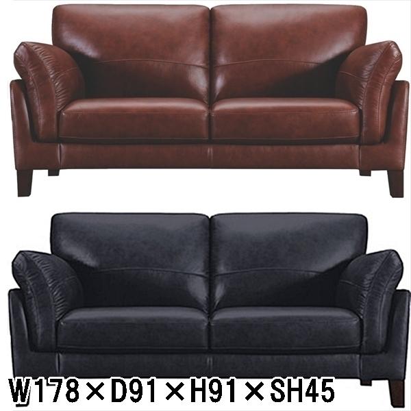 三人掛けレザーソファ GMGH191○Leatherworld / レザーワールド カウチソファ 3人掛け