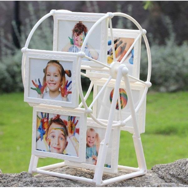 Morningplace 観覧車 型 お気にいる フォト フレーム ギフト ベビー メモリアル 写真立て ホワイト