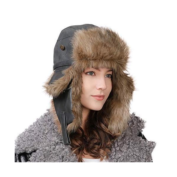 スキー 帽子 パイロットキャップ フライトキャップ 防寒 飛行帽 メンズ 耳あて付き ロシア帽子 キャップ