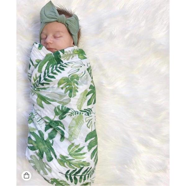 Qav Juh 2枚セット新生児 竹 出産祝い ベビー布団 ギフト 赤ちゃん毛布 ギフト おくるみ