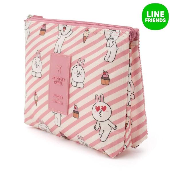 Line Friendsライン フレンズキャラクター コスメ 人気激安 トラベルバッグ 便利グッ 化粧ポーチコスメポーチ 旅行 メッシュポーチ L
