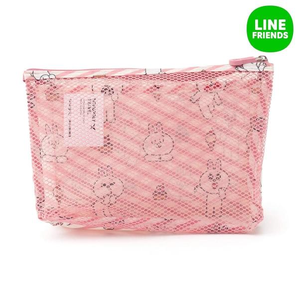 Line Friendsライン フレンズキャラクター コスメ 人気激安 トラベルバッグ 便利グッ 化粧ポーチコスメポーチ 旅行 メッシュポーチ L