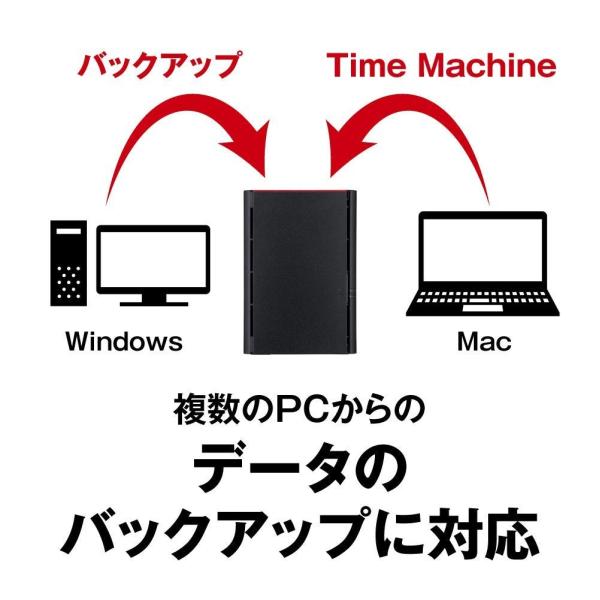 Buffalo Nas スマホ タブレット Pc対応 ネットワークhdd 8tb Ls2d0802g データを守るraid1対応モデル