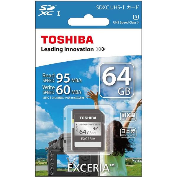 Toshiba Sdxcカード 64gb Uhs I U3対応 日本製 最大書込速度60mb 本日の目玉 最大読出速度95mb S 国内正規品