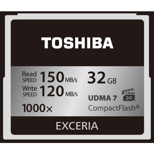 Toshiba コンパクトフラッシュカード 32gb Exceria 1000倍速 最大読出速度150mb S 最大書込速度1mb