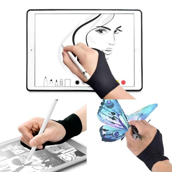 二本指 グローブ 4枚入り アーティストグローブ 絵描き手袋 トレースライトパッド 液晶ペン 公式サイト タブレット用 フリ グラフィックスモニター対応