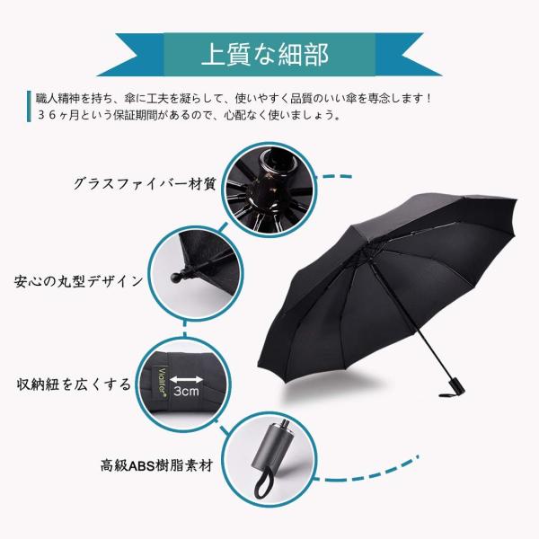 Vialifer折り畳み傘 軽量 新色追加 手動開閉 10本骨 116cm 折りたたみ傘 収納ケース付き ブラック 晴雨兼用 耐風撥水