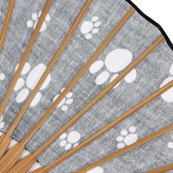 扇子 女性 扇子袋 ハンカチセット 正規品送料無料 くまの手 黒 紙箱入り レディース 女性用 コットン おしゃれ