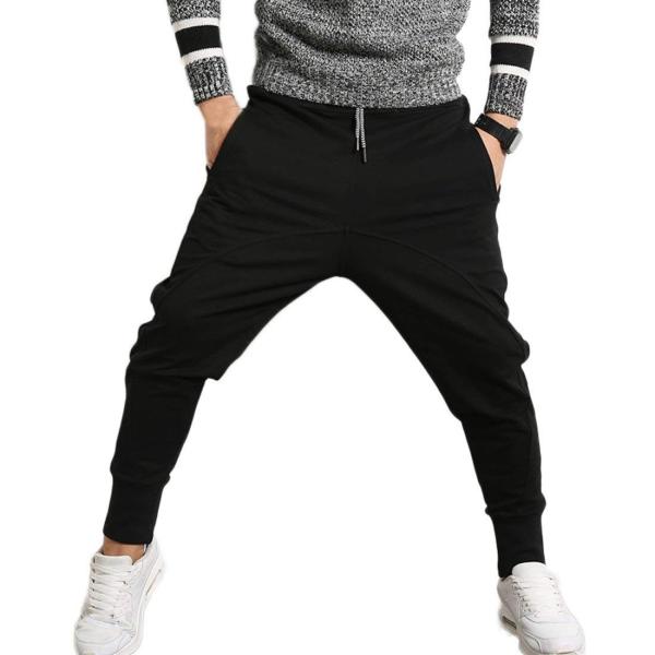 Yimanie ジョガーパンツ メンズ スウェットパンツ ストレッチ トレーニング サルエルパンツ ヒッ カジュアル 無地 トレンド スキニー スリム