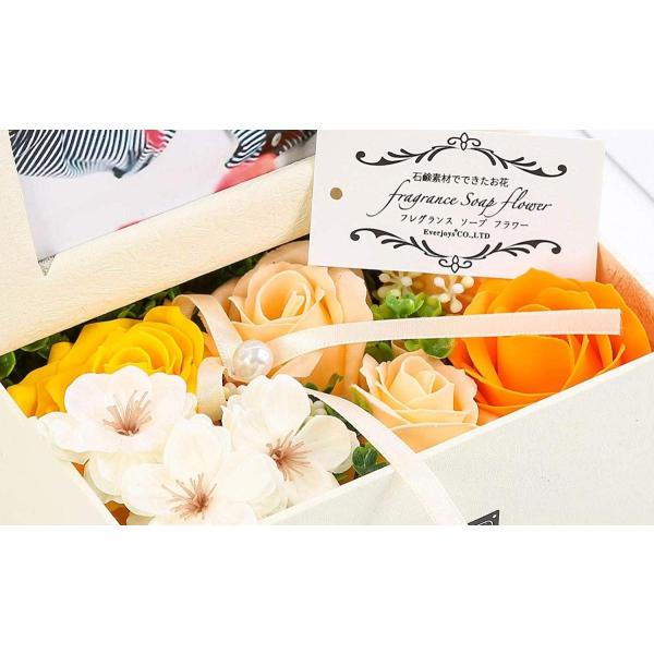 ソープフラワー 写真立て フラワー フォトフレーム ボックス 写真入り 誕生日 プレゼント 母の日