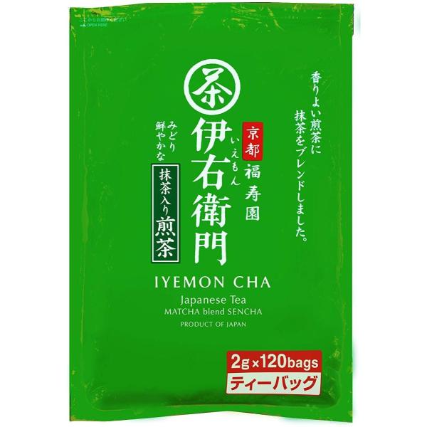 宇治の露 伊右衛門 抹茶入り煎茶 ティーバッグ 2g 120p Mohmmadiyon Com
