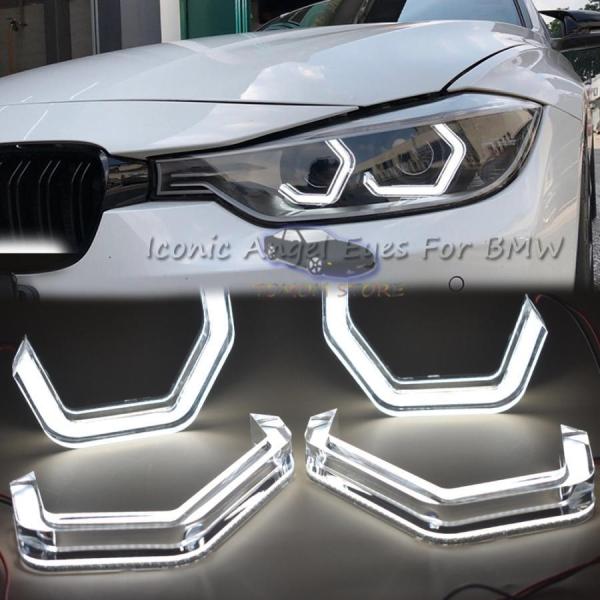 ヘッドライト LED イカリング エンジェル アイズ カーアクセサリー M2 M4 M5 F10 F12 F13 F18 F30 F31 F32 F33 F34