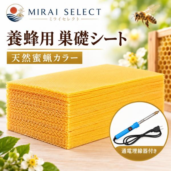 蜜蜂 ミツバチ 用 飼育 シート 巣礎 養蜂 ハニカム 巣 30枚 セット