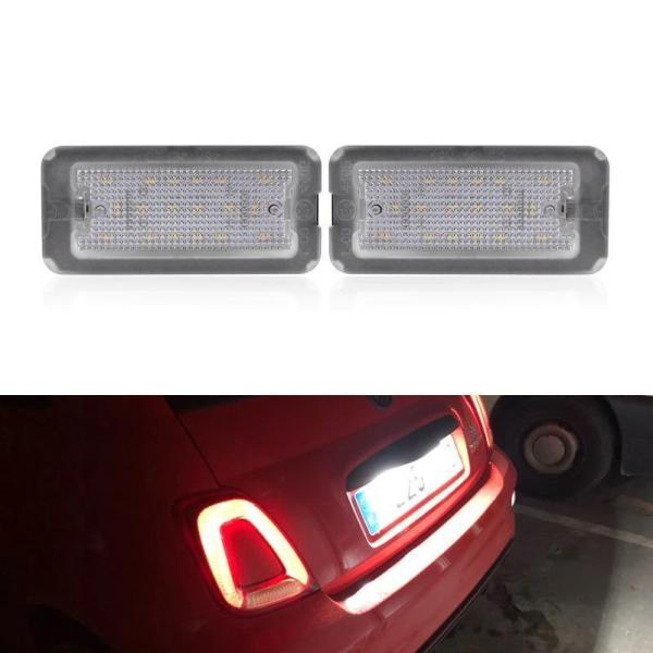 フィアット 500 アバルト 500 LED ナンバープレート ライト 2007 - 2016 外装 カスタム ドレスアップ パーツ 車