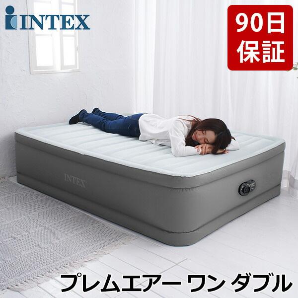 INTEX PremAire エアーベッド ワイドダブル 46cm 未使用品 INTEX PremAire エアーベッド ワイドダブル 46cm 未使用品