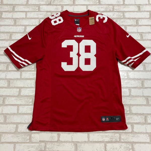 【古着】NFL・NIKE　レッド半袖ナンバーロゴゲームシャツ　 XLサイズ