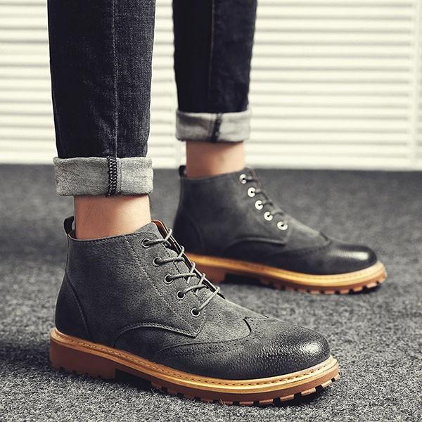 ワークブーツ メンズ 靴 チャッカ ショートブーツ カジュアルシューズ ブラック 黒 カーキ 緑系 グレー 灰色 男性用 紳士靴 くつ おしゃれ メンズシューズ 冬靴 99 7 Shoes Shop Lucius 通販 Yahoo ショッピング