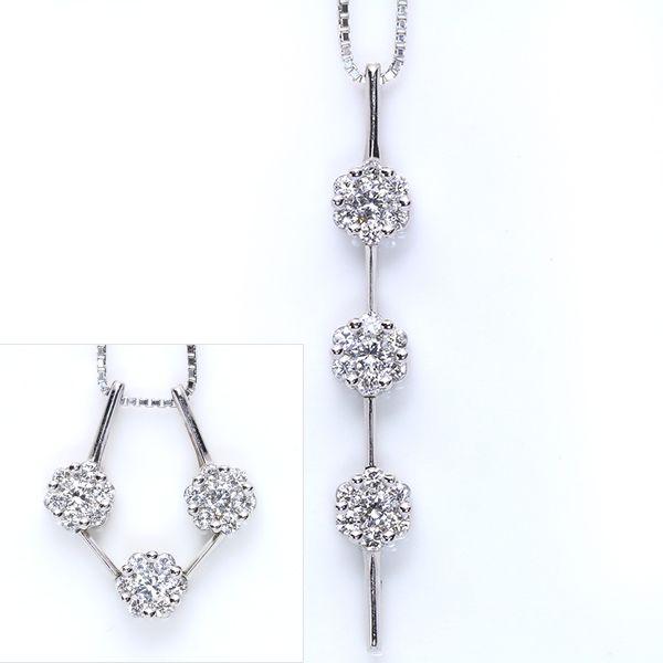 2WAYタイプ ダイヤモンド 0.46カラット PT900/PT850 ネックレス  