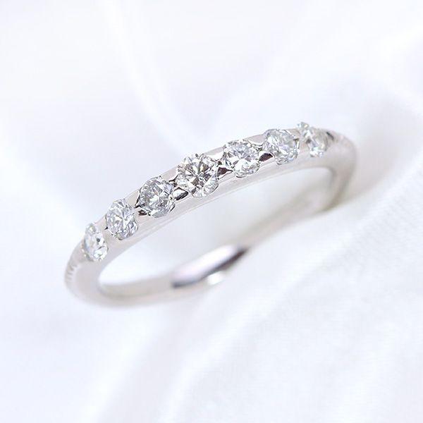 k18ハーフエタニティーダイヤモンドリング 楽天市場】ハーフエタニティリング K18PG プリンセスカット