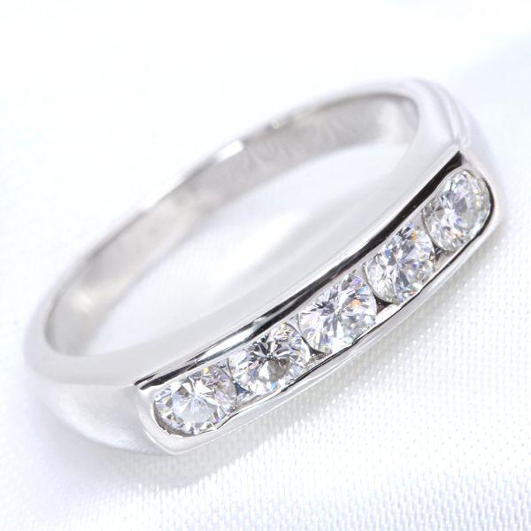 S」刻印 VVSレベルの一文字 ダイヤモンド 0.5カラット リング/指輪