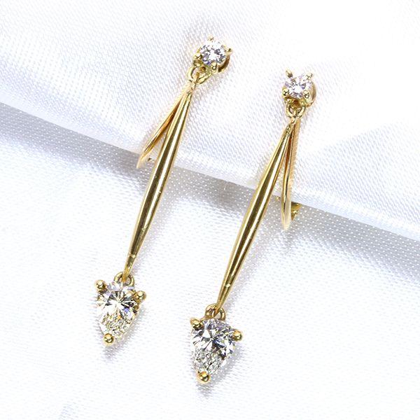 ダイヤモンド トータル0.56カラット K18 イヤリング（ピアスへ加工可  