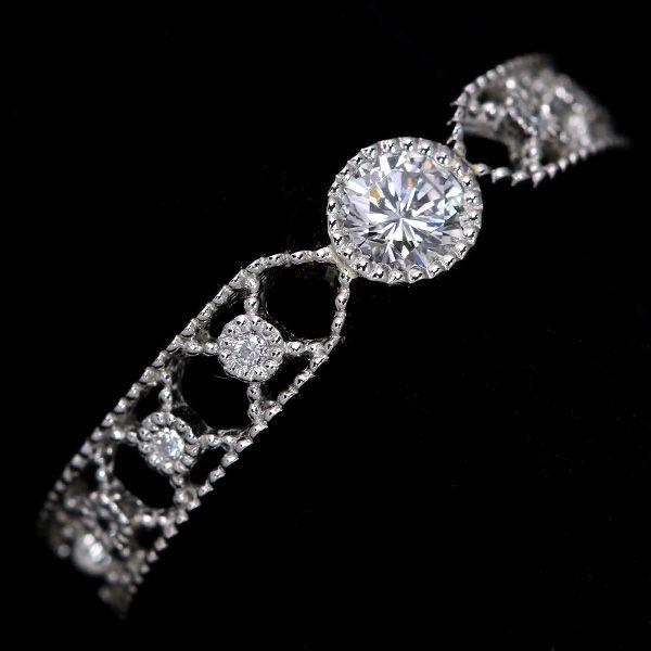 ダイヤモンド合計0.2ctUP PT900（K18/PG/WG） リング アラベスク