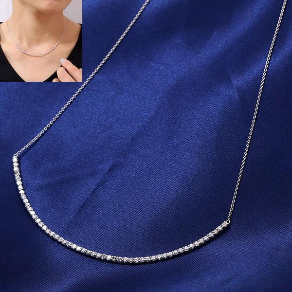 JL27★高級 ダイヤモンド1.18ct K18PG ネックレス ダイヤモンド1.27ctネックレス K18 PG WG 18金 人気のスマイルデザイン