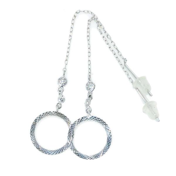 ダイヤモンド ピアス 0.080カラット 18金ホワイトゴールド K18WG 