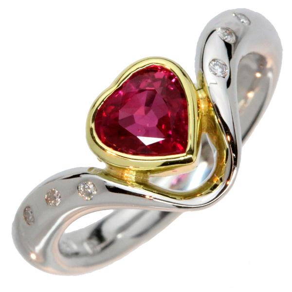 Ｋ１８　Ｐｔ９００　ルビー　リング ルビー リング/指輪 1.160カラット プラチナ 18金 PT900/K18