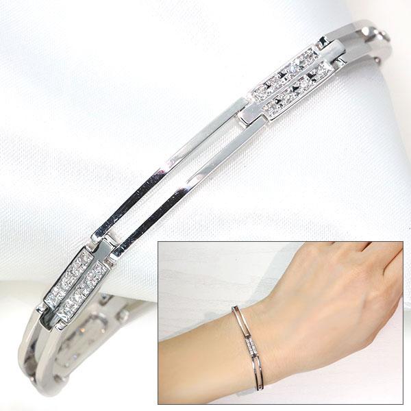 ダイヤモンド ブレスレット 0.320カラット 18金ホワイトゴールド K18WG  
