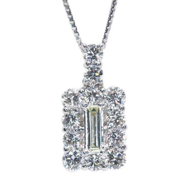 ダイヤモンド ネックレス 0.450カラット プラチナ PT900/PT850 角 